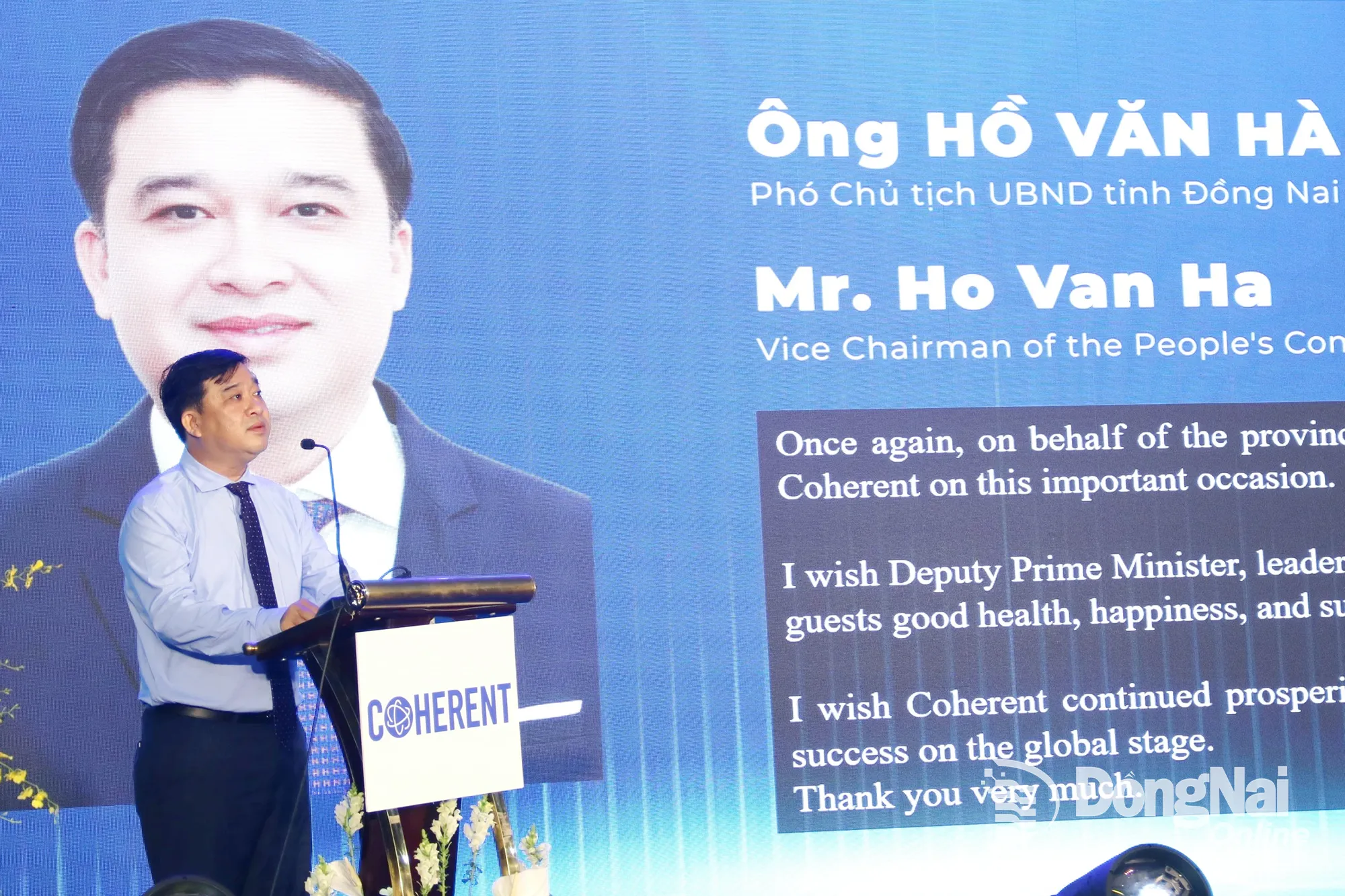 Vice Chairman Ho Van Ha of Dong Nai provincial People’s Committee 