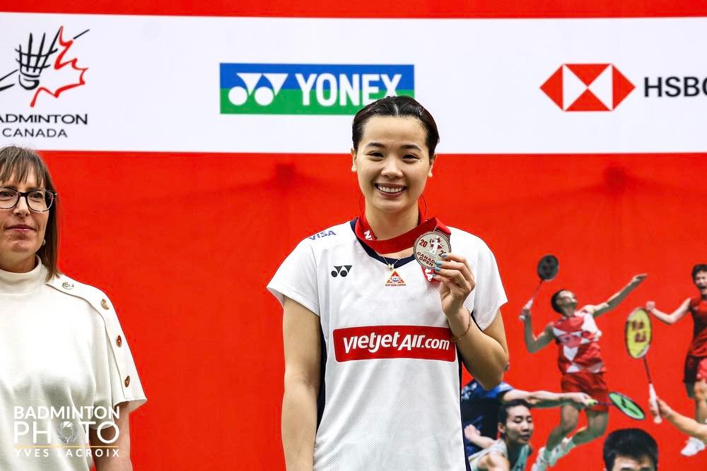 Nguyễn Thùy Linh lần thứ hai trong năm giành huy chương bạc đơn nữ. Ảnh: Badminton Photo 
