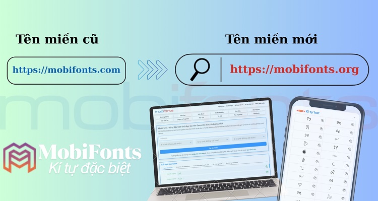 Thông cáo chính thức về việc thay đổi tên miền của Mobifonts.
