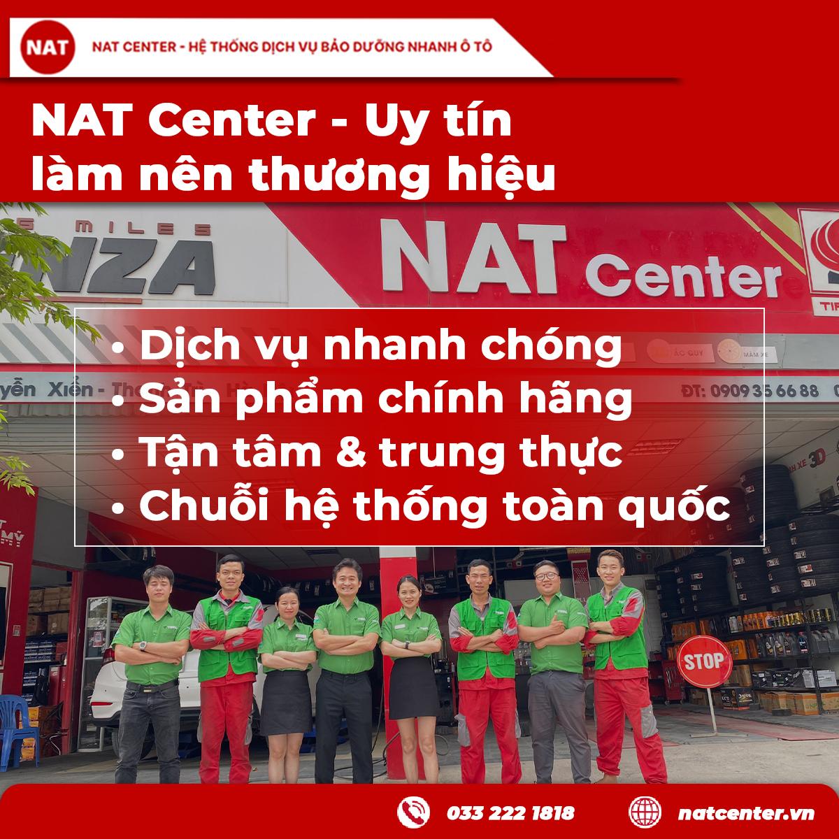 Uy tín làm nên thương hiệu chuỗi gara ô tô NAT Center.