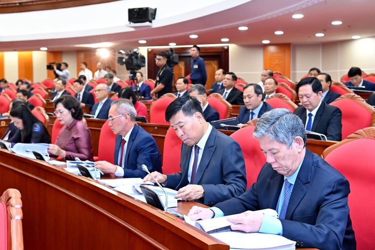 Các đại biểu tham dự Hội nghị lần thứ 12 Ban Chấp hành Trung ương Đảng khóa XIII. (Ảnh: ĐĂNG KHOA)
