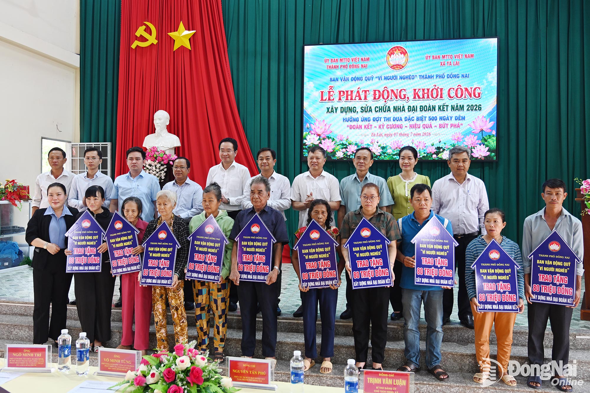 Eleven households in Ta Lai Commune receive support for new house construction, while 10 households receive support for house repairs. Photo: Pham Quang

