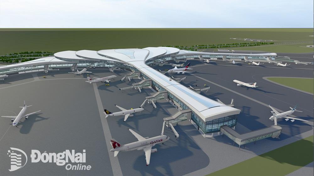Phối cảnh nhà ga hành khách Sân bay Long Thành giai đoạn 1. Ảnh ACV cung cấp