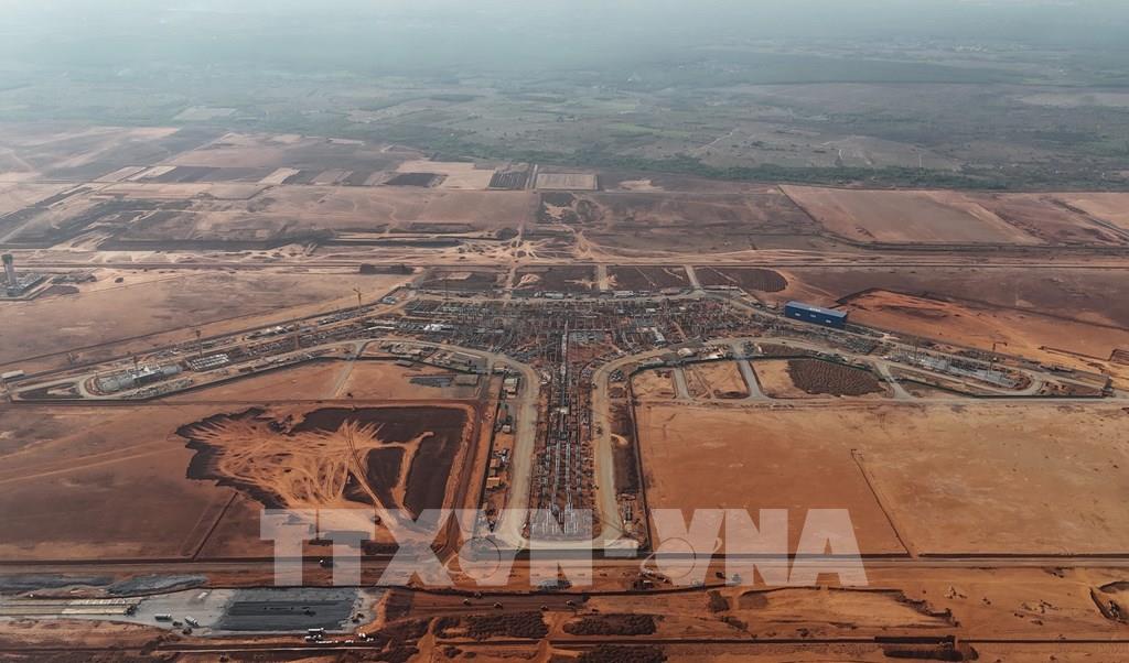 The passenger terminal of the Long Thanh International Airport is under construction – PHOTO: VNA
