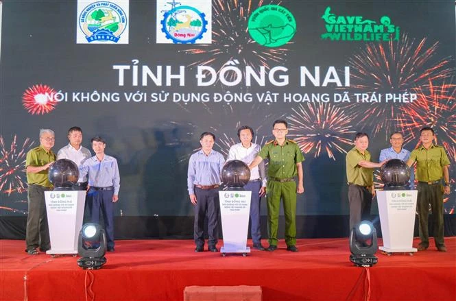 The workshop to kick off a series of activities under the theme of “Dong Nai povince says no to the illegal use of wildlife” on August 23 (Photo: VNA)
