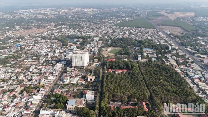 Một góc thị trấn Long Thành, huyện Long Thành hiện nay.