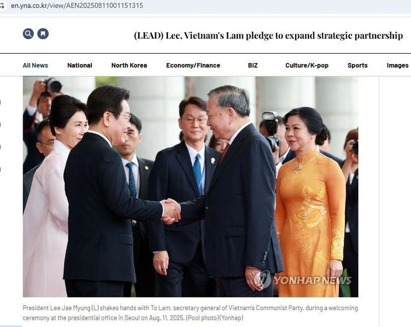 RoK media highlights Party Chief To Lam’s state visit