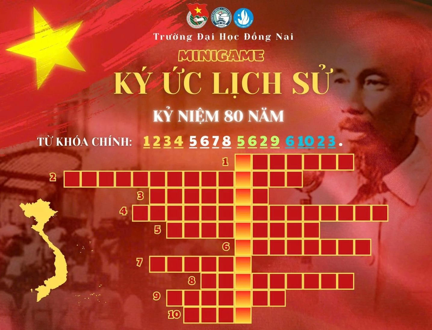 Các thí sinh tham gia minigame tìm ra các từ khóa mà Ban Tổ chức đưa ra