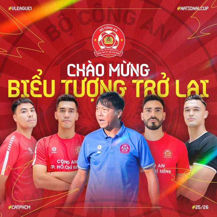 

CLB Công An TP.HCM giới thiệu sự trở lại của đội bóng - Ảnh: CAHCM FC
