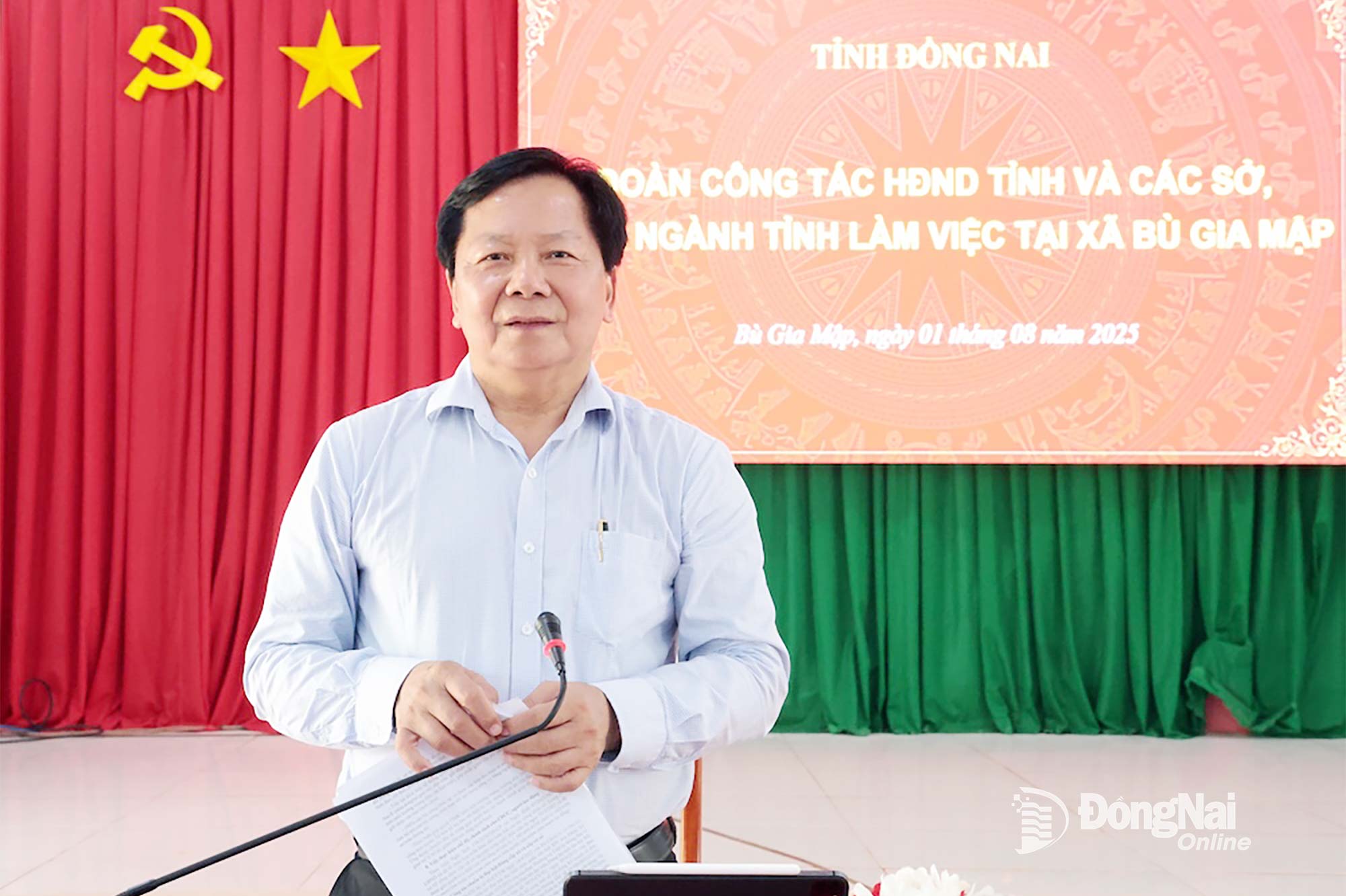 Phó Chủ tịch HĐND tỉnh Đồng Nai Trần Văn Mi làm việc về vận hành chính quyền địa phương 2 cấp tại xã Bù Gia Mập