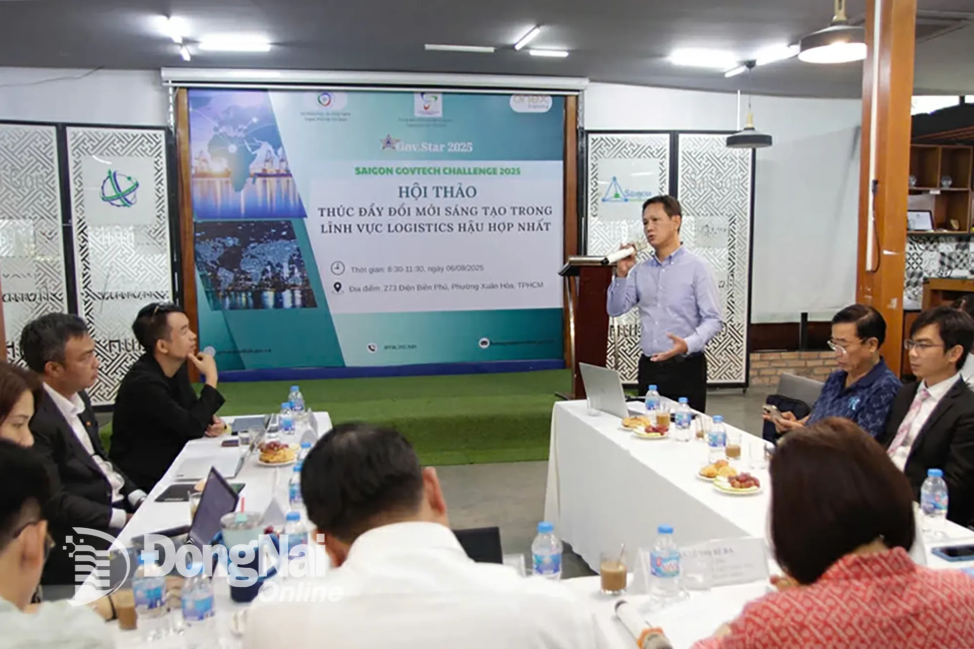 Phó Chủ tịch Hội Xuất nhập khẩu Đồng Nai Nguyễn Duy Hưng chia sẻ tại hội thảo. Ảnh: CTV