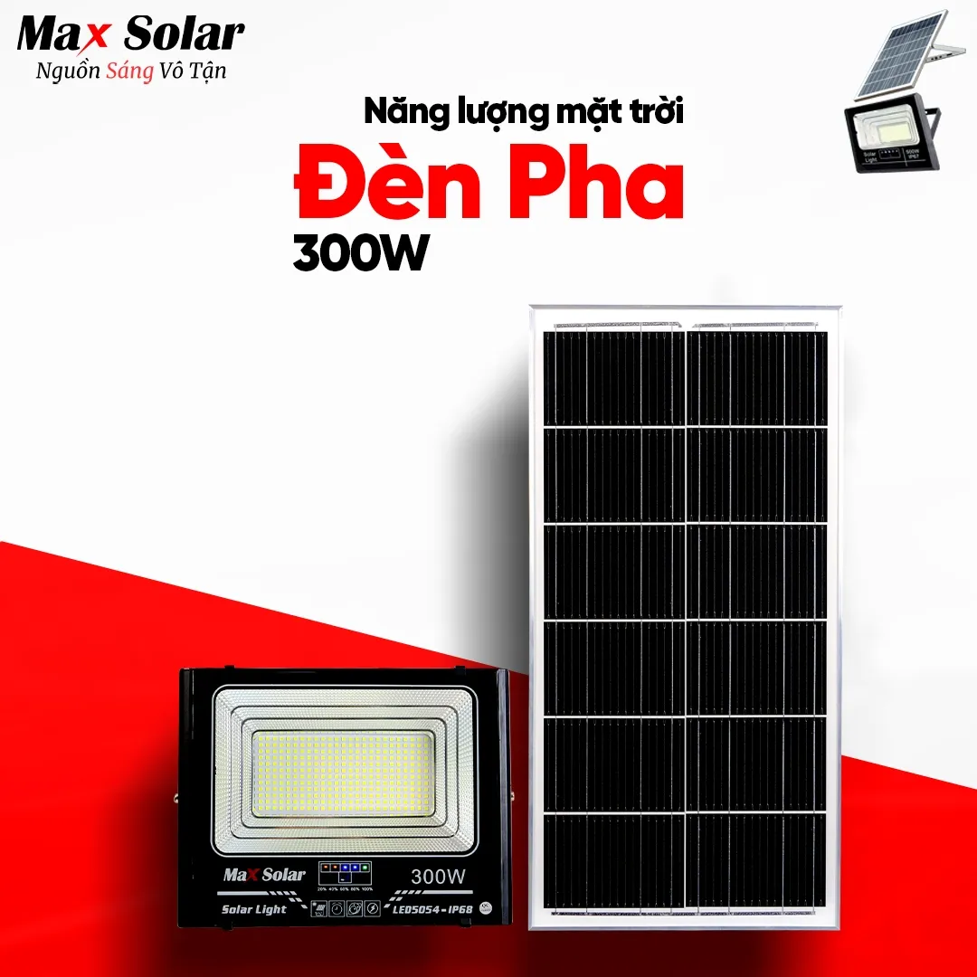 Cận cảnh tấm pin năng lượng mặt trời và bóng LED công suất cao.