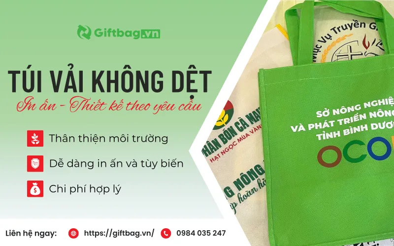 Giftbag - Xưởng sản xuất túi vải không dệt giá rẻ tại Hà Nội