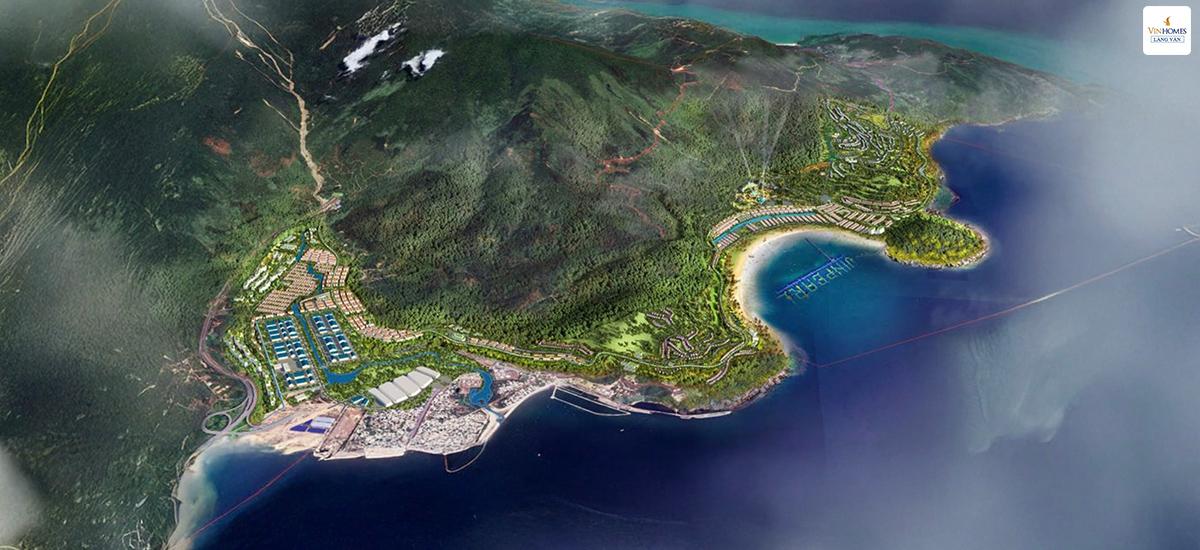 Phối cảnh Khu phức hợp và đô thị nghỉ dưỡng Vinhome Làng Vân.