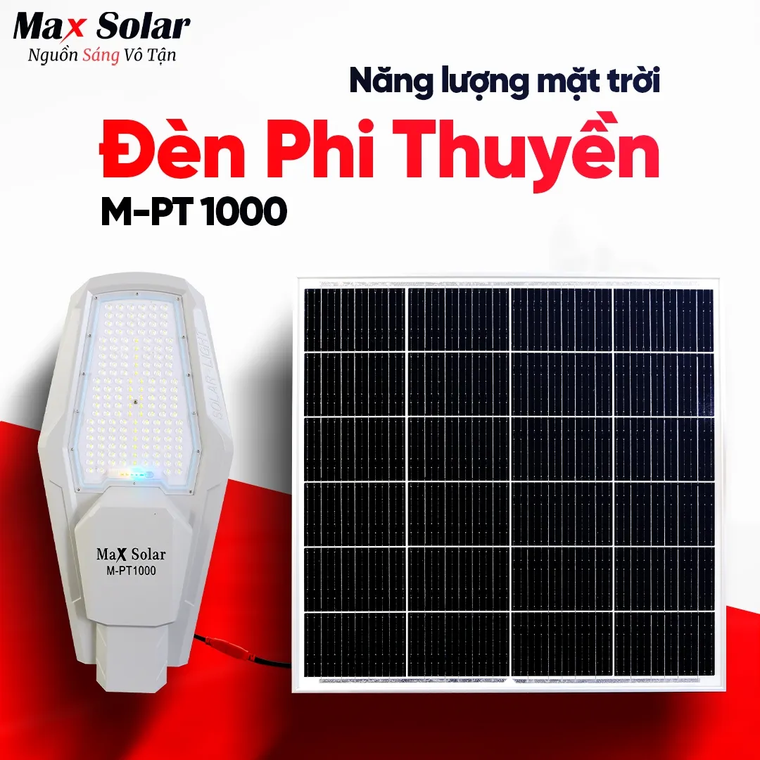 Đèn năng lượng mặt trời 1000W chiếu sáng sân thể thao, sân vườn ban đêm.