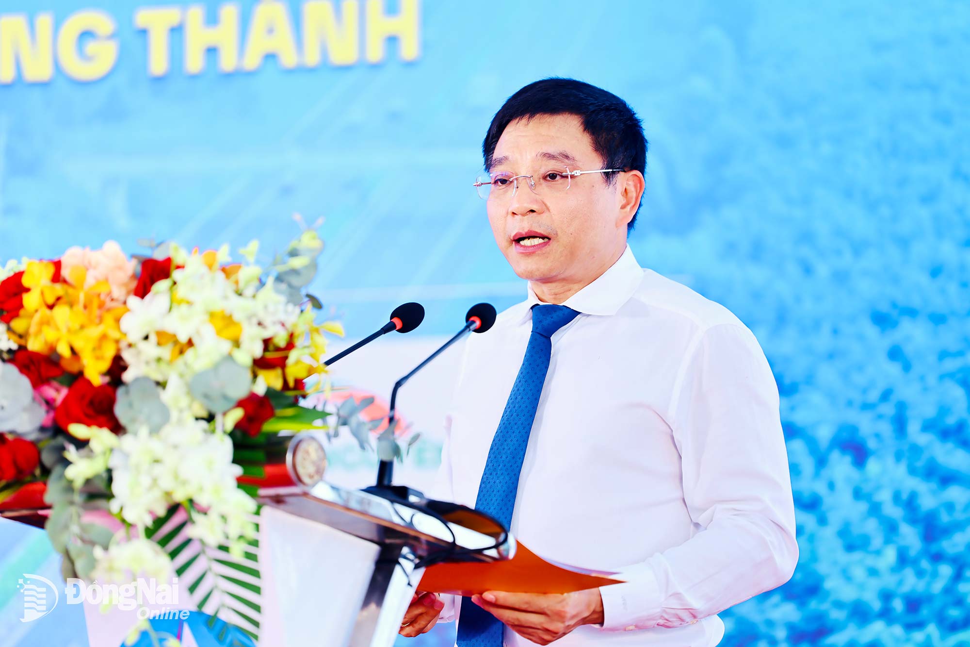 Nguyen Van Thang, Member of the Party Central Committee and Minister of Finance, delivers a directive speech at the ceremony. Photo: Cong Nghia