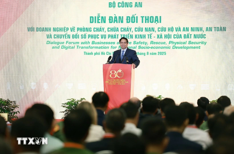 Thủ tướng Phạm Minh Chính phát biểu tại Diễn đàn. (Ảnh: Dương Giang/TTXVN)
