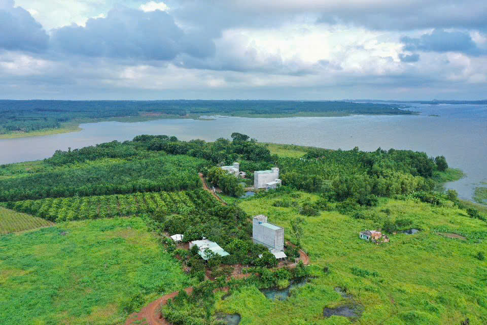 Construction project on agricultural land. Illustration photo