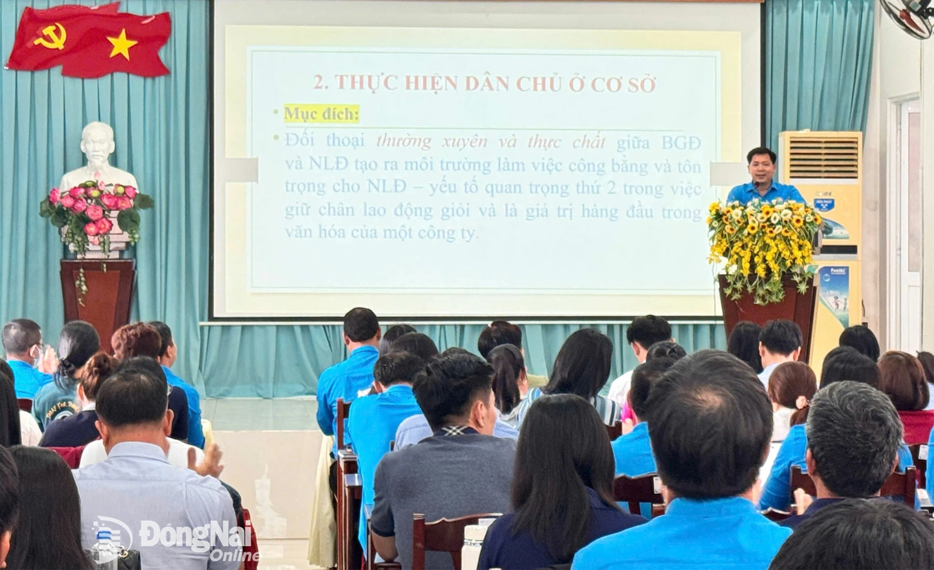 Quang cảnh buổi tập huấn nghiệp vụ cán bộ Công đoàn. Ảnh: CĐ