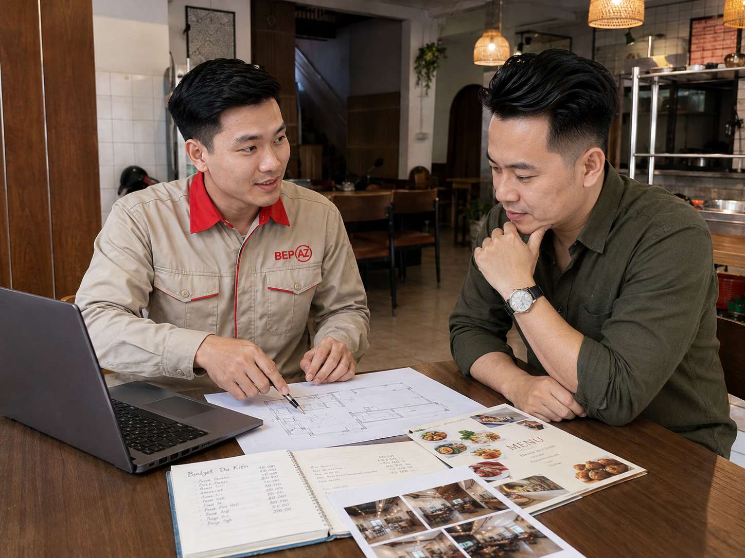 Mô hình, thực đơn, ngân sách và thời gian khai trương là những dữ liệu cần xác định trước khi đi sâu vào mặt bằng và thiết bị.