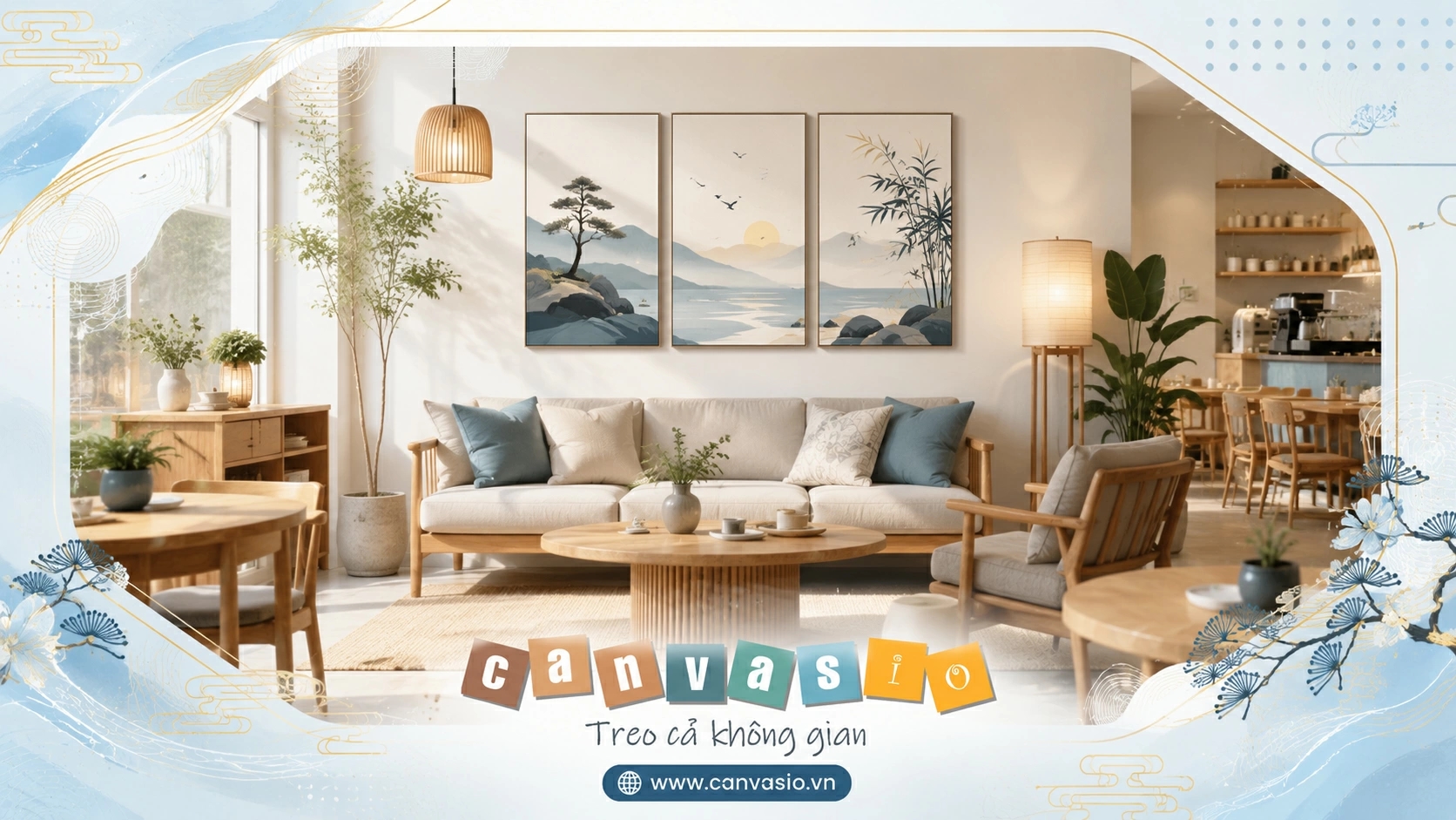 Set tranh Canvas trang trí nâng tầm sự sang trọng và ấm cúng cho không gian nội thất hiện đại.