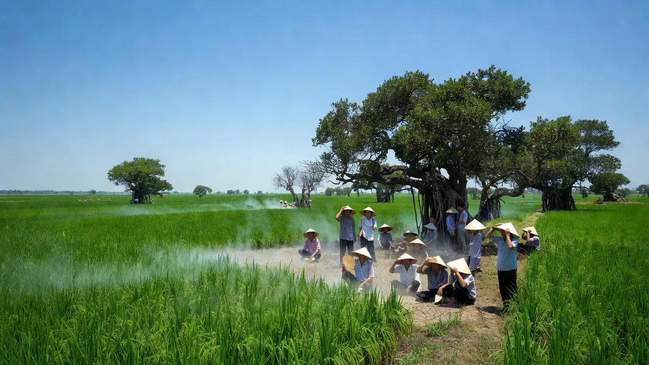 Trời nắng gắt, người dân tìm nơi trú ẩn khỏi nhiệt độ kỷ lục trên khắp Việt Nam.
