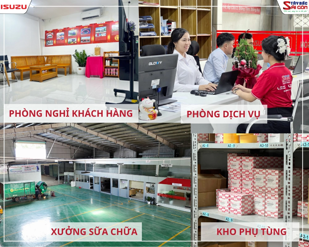 Cơ sở vật chất tại ISUZU Tây Bắc Sài Gòn - CN Bình Phước.
