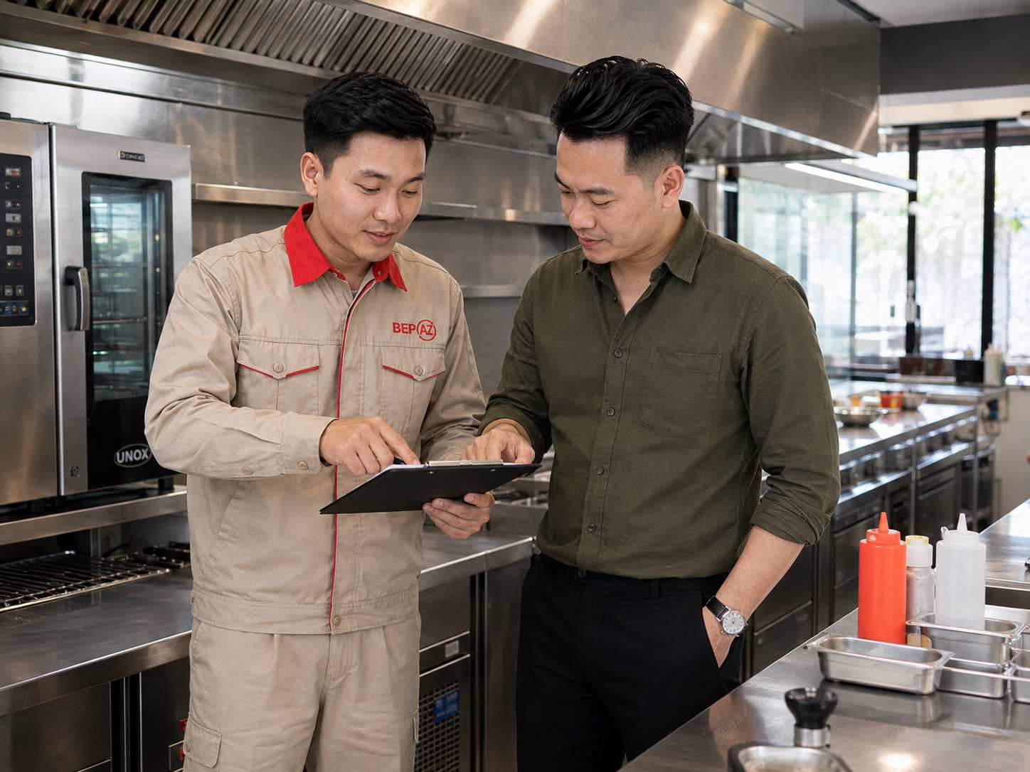 Khu bếp hoàn thiện, chạy thử trước khai trương giúp kiểm tra khả năng phối hợp giữa thiết bị, nhân sự và quy trình vận hành.