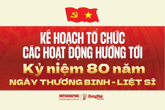 [Infographic] Kế hoạch tổ chức các hoạt động hướng tới kỷ niệm 80 năm ngày Thương binh - Liệt sĩ