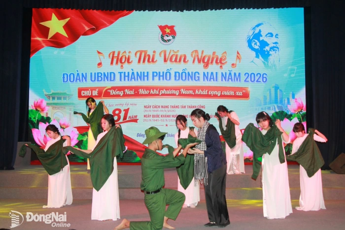 16 đội tham gia hội thi văn nghệ với chủ đề Đồng Nai - Hào khí phương Nam, khát vọng vươn xa