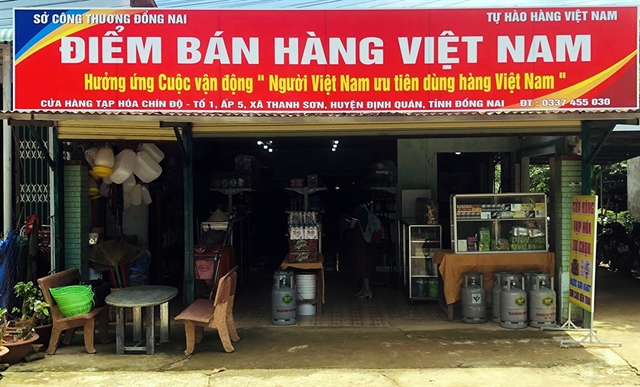 A Proud Vietnamese Goods sales point in Dong Nai Province. –Photo baodongnai.com.vn