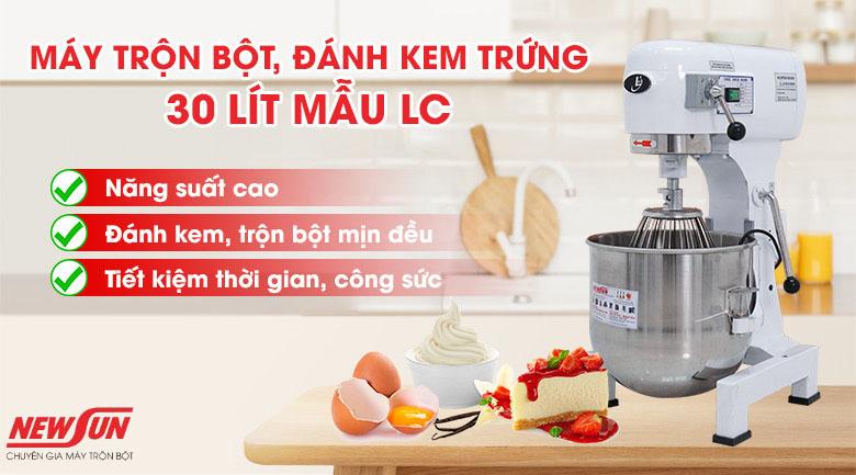 Máy trộn bột đánh kem trứng LC 30 lít.