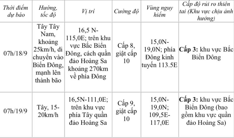 Dự  báo diễn biến áp thấp nhiệt đới