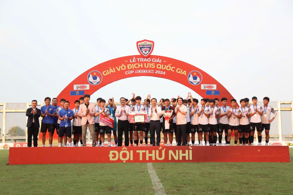 U.15 Bà Rịa - Vũng Tàu xếp hạng nhì chung cuộc. Ảnh: VFF