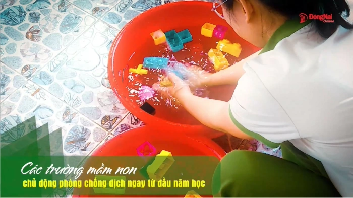 Các trường mầm non chủ động phòng, chống dịch ngay từ đầu năm học