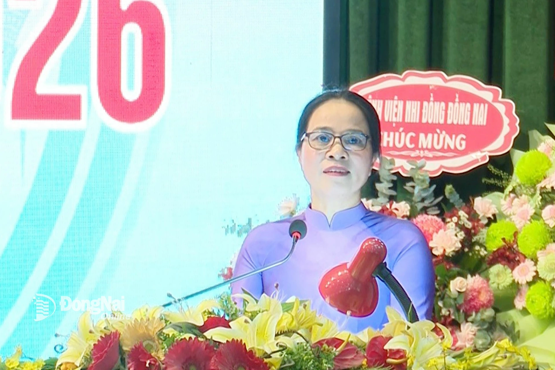 Director of DoH Do Thi Nguyen delivers a speech at the opening ceremony. Photo: Hoan Le