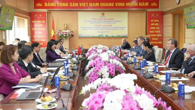 Quang cảnh buổi hội đàm.
