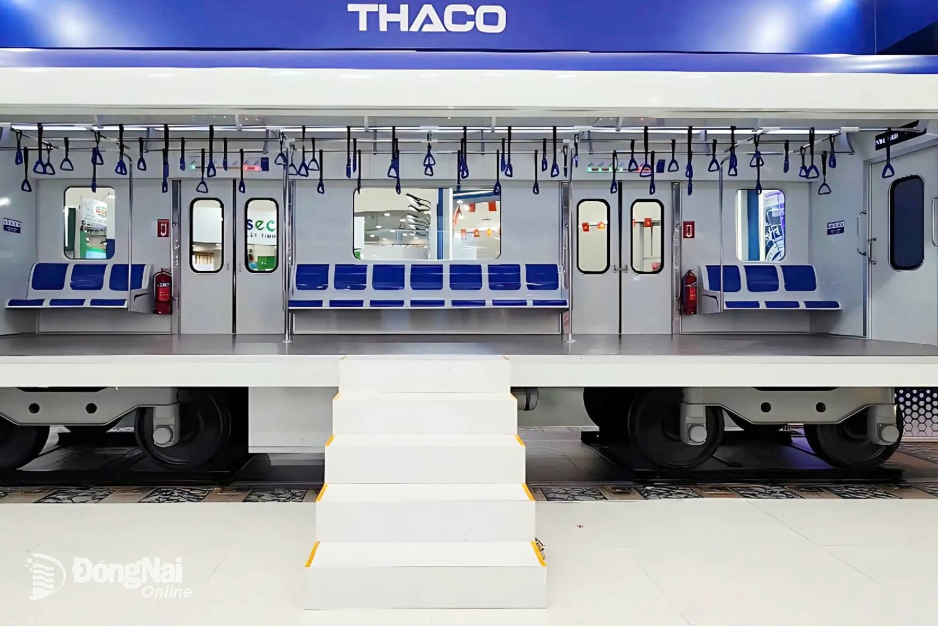Thaco Group introduces a model of a high-speed railway carriage developed by the corporation. Photo: Cong Nghia

