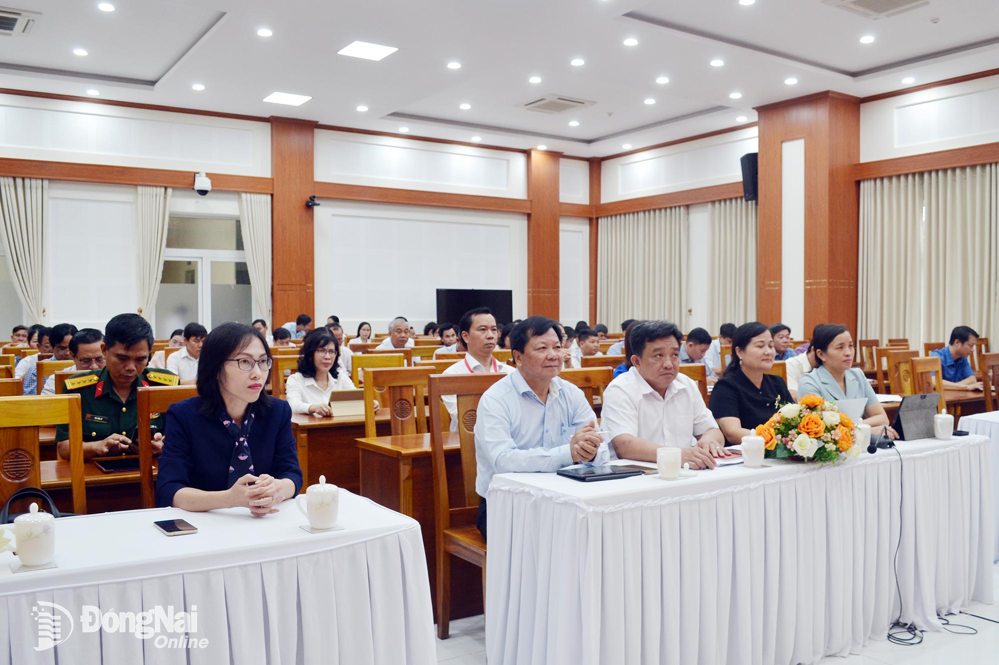 Các đại biểu dự hội nghị tại điểm cầu Đồng Nai. Ảnh: Phương Hằng
