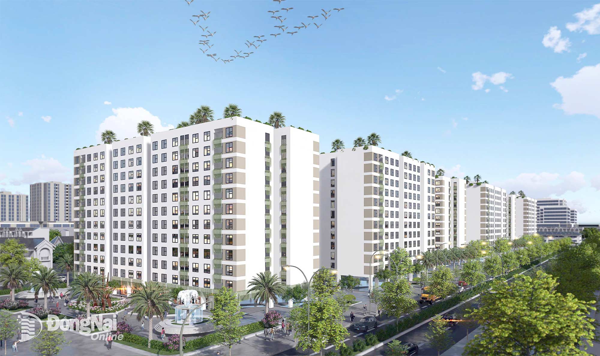 Model of social housing apartment complex on a 2.1-hectare plot in Phuoc An commune. Photo: Hoang Loc