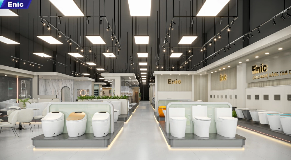 Showroom thiết bị vệ sinh Đồng Nai diện tích 720m².