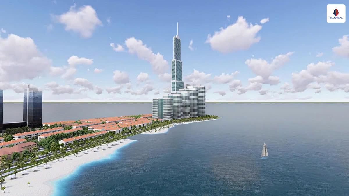 Tòa tháp tài chính 108 tầng, biểu tượng mới tại khu đô thị Vin Cần Giờ.