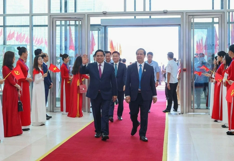 Member of the Politburo and Prime Minister Pham Minh Chinh attends the 80th-anniversary celebration of the education sector and the 2025-2026 school opening ceremony. Photo: MoET