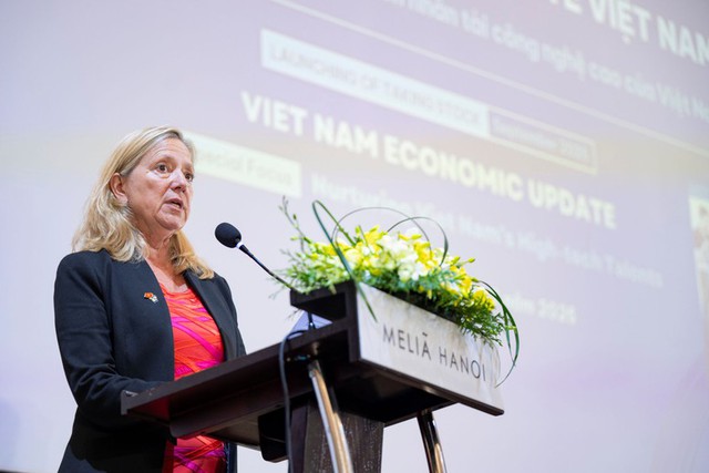 WB Division Director for Viet Nam, Cambodia, and Laos Mariam J. Sherman at the launching ceremony, Ha Noi, September 8, 2025 - Photo: VGP