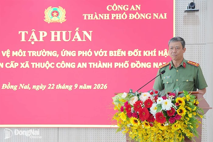 Tập huấn công tác bảo vệ môi trường cho công an cấp xã