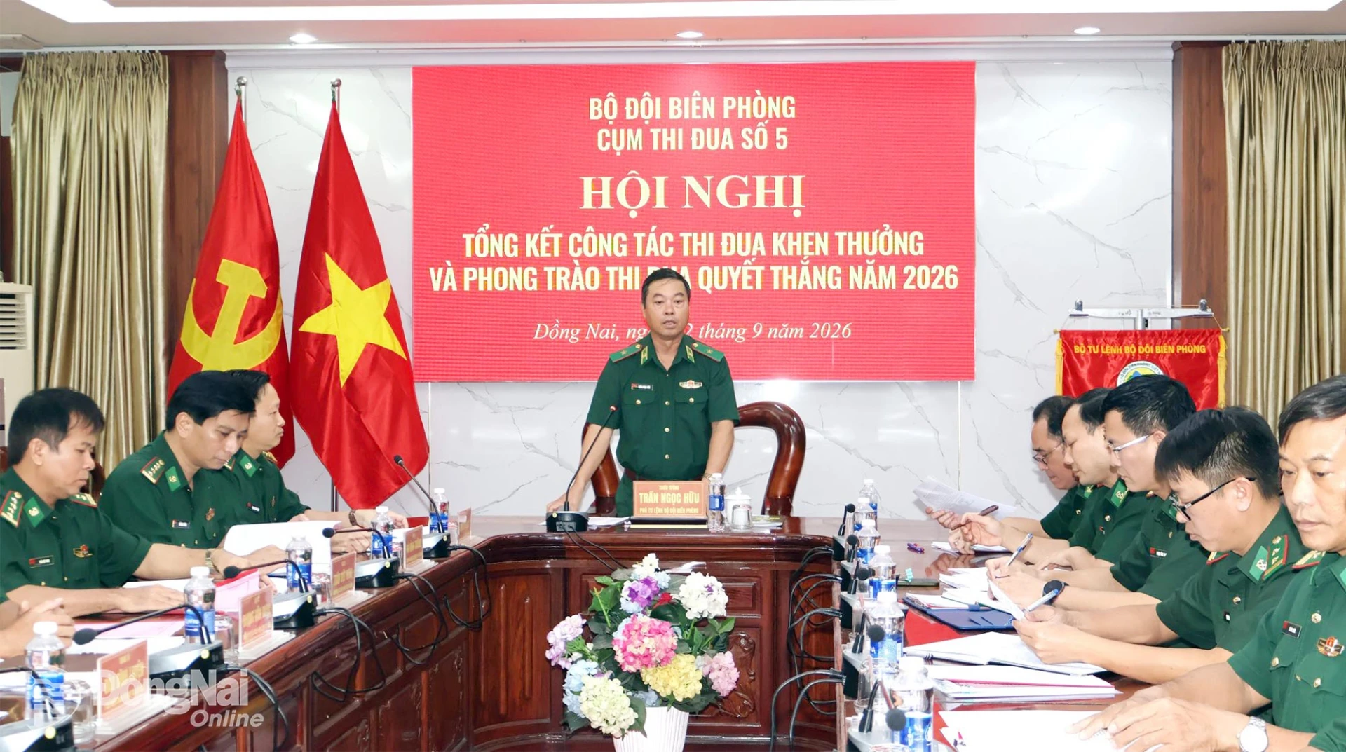 Thiếu tướng Trần Ngọc Hữu, Phó Tư lệnh Bộ đội Biên phòng quán triệt các nội dung hội nghị. Ảnh: Nguyệt Hà