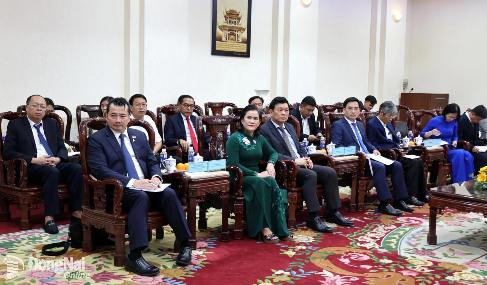 Leaders of Dong Nais departments and agencies attend the meeting. Photo: Ngoc Lien

