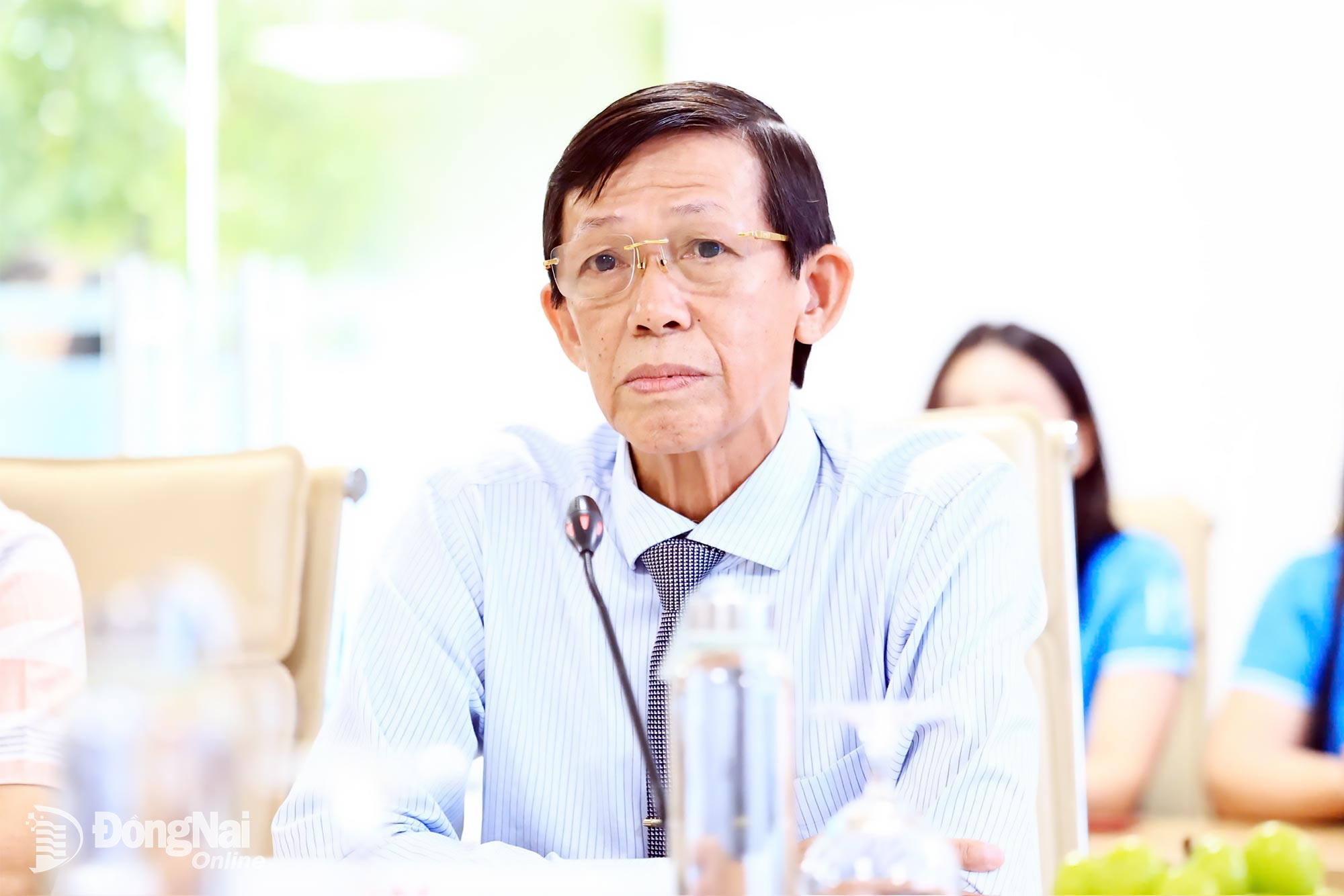 Phó Giám đốc Báo và Phát thanh, Truyền hình Đồng Nai Trần Nam Đông phát biểu tại buổi lễ ký kết. Ảnh: Công Nghĩa