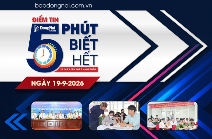 Điểm tin '5 phút biết hết' sáng 19-9: Đẩy mạnh liên kết phát triển giữa Thành phố Hồ Chí Minh với các tỉnh, thành vùng Đông Nam Bộ và đồng bằng sông Cửu Long