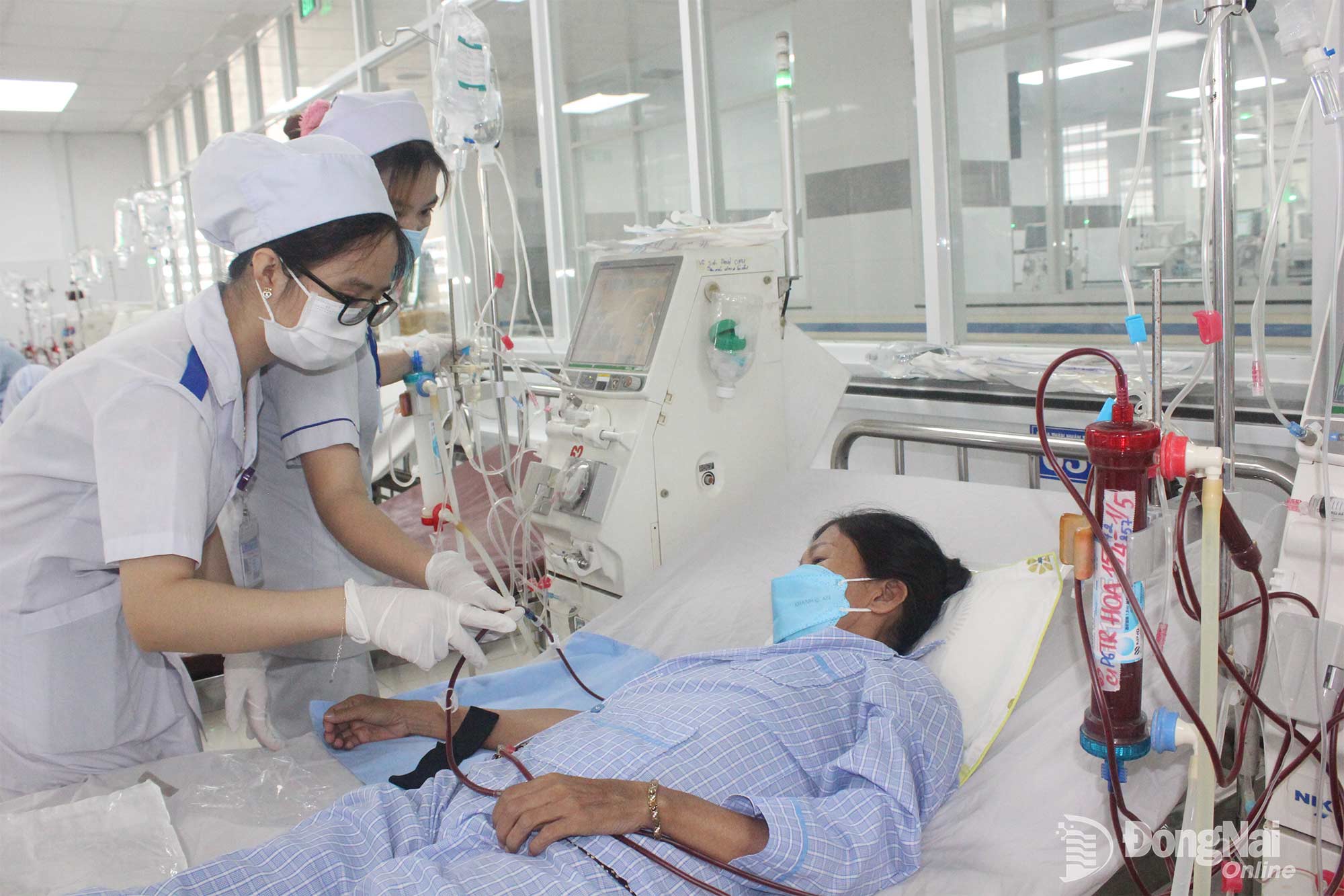 Bệnh nhân chạy thận tại Bệnh viện Đa khoa Thống Nhất.